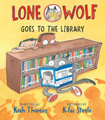 Book cover for Lone Wolf Goes to the Library