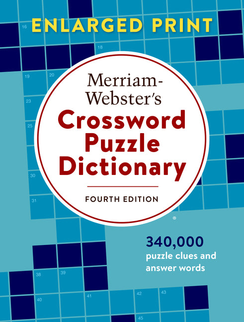 Book cover for Merriam-Webster's Crossword Puzzle Dictionary: Fourth Edition, Enlarged Print Edition
