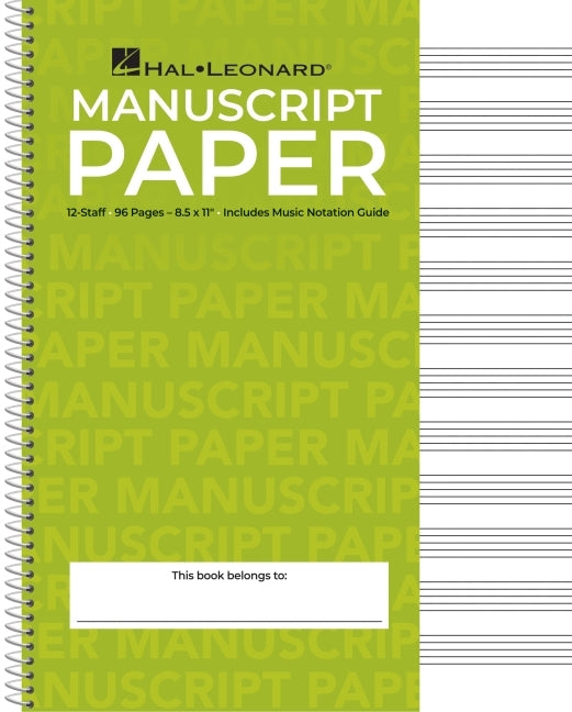 Book cover for Standard Wirebound Manuscript Paper (Green Cover)
