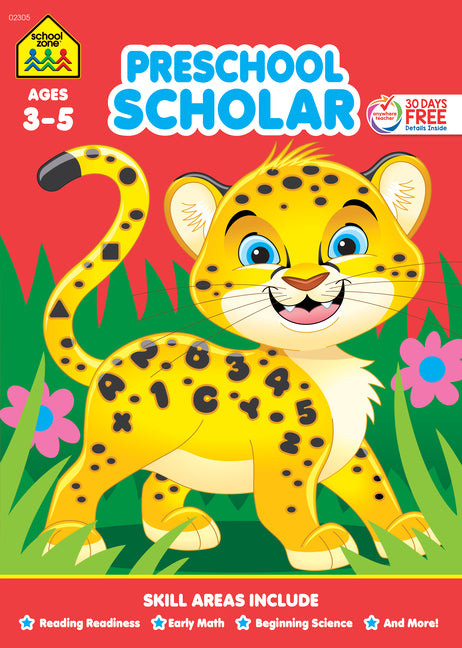 Book cover for School Zone Preschool Scholar Workbook
