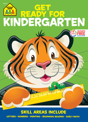 Book cover for School Zone Get Ready for Kindergarten Workbook
