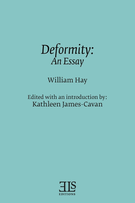 Book cover for Deformity: An Essay