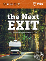 Book cover for Next Exit 2025: USA Interstate Highway Service Guide