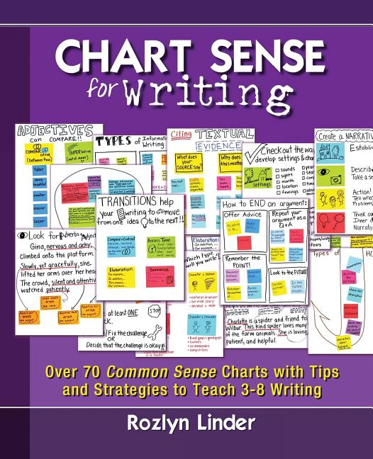 Book cover for Chart Sense for Writing: Over 70 Common Sense Charts with Tips and Strategies to Teach 3-8 Writing