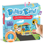Book cover for Ditty Bird Children's Songs Interactive Musical Book for Toddlers 1- 3 Nursery Rhymes Musical Books Wheels on the Bus