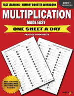 Book cover for Multiplication Made Easy: Fast Learning Memory Booster Workbook One Sheet A Day Practice Worksheets