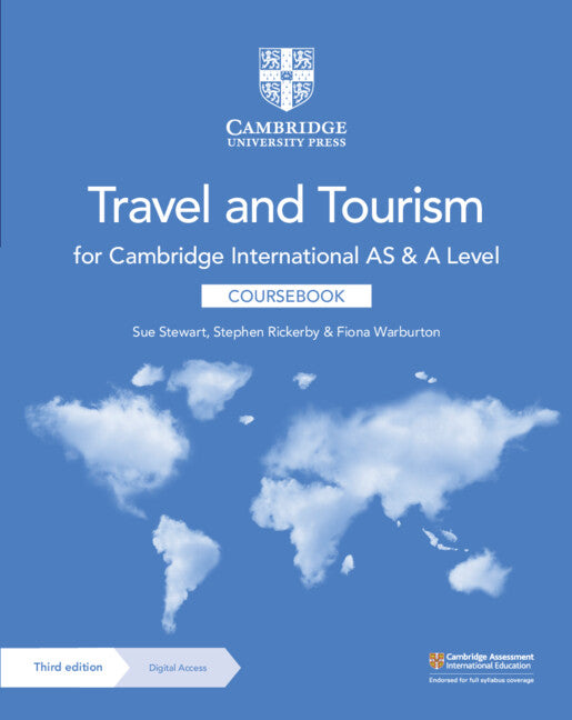 Book cover for Cambridge International as and a Level Travel and Tourism Coursebook with Digital Access (2 Years)