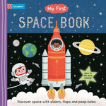 Book cover for My First Space Book: Discover Space with Sliders, Flaps and Peep Holes