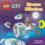 Book cover for Lego(r) City. Space Mission: A Push, Pull and Slide Book