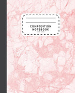 Book cover for Composition Notebook: Pink Marble Wide Ruled Composition Notebook - Notebook For School
