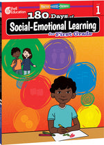 Book cover for 180 Days(tm) Social-Emotional Learning for First Grade: Practice, Assess, Diagnose