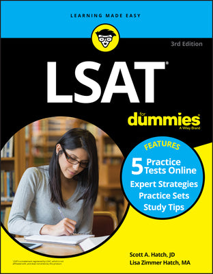 Book cover for LSAT for Dummies: Book + 5 Practice Tests Online
