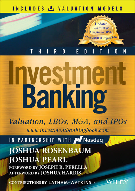 Book cover for Investment Banking: Valuation, Lbos, M&a, and IPOs (Book + Valuation Models)