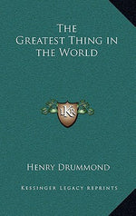 Book cover for The Greatest Thing in the World