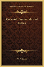 Book cover for Codes of Hammurabi and Moses