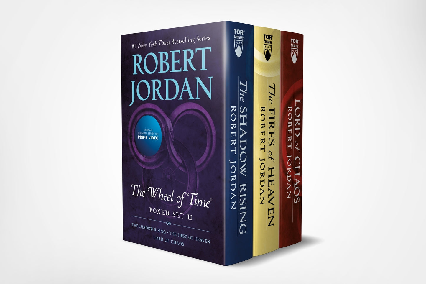 Book cover for Wheel of Time Premium Boxed Set II: Books 4-6 (the Shadow Rising, the Fires of Heaven, Lord of Chaos)