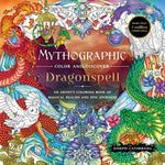 Book cover for Mythographic Color and Discover: Dragonspell: An Artist's Coloring Book of Magical Realms and Epic Journeys