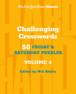 Book cover for New York Times Games Challenging Crosswords Volume 4: 50 Friday and Saturday Puzzles