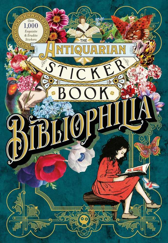Book cover for The Antiquarian Sticker Book: Bibliophilia
