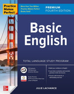 Book cover for Practice Makes Perfect: Basic English, Premium Fourth Edition