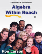 Book cover for Elementary and Intermediate Algebra: Algebra Within Reach