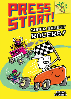 Book cover for Super Rabbit Racers!: A Branches Book (Press Start! #3): Volume 3
