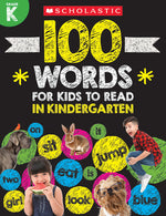 Book cover for 100 Words for Kids to Read in Kindergarten Workbook