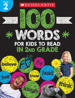 Book cover for 100 Words for Kids to Read in Second Grade Workbook