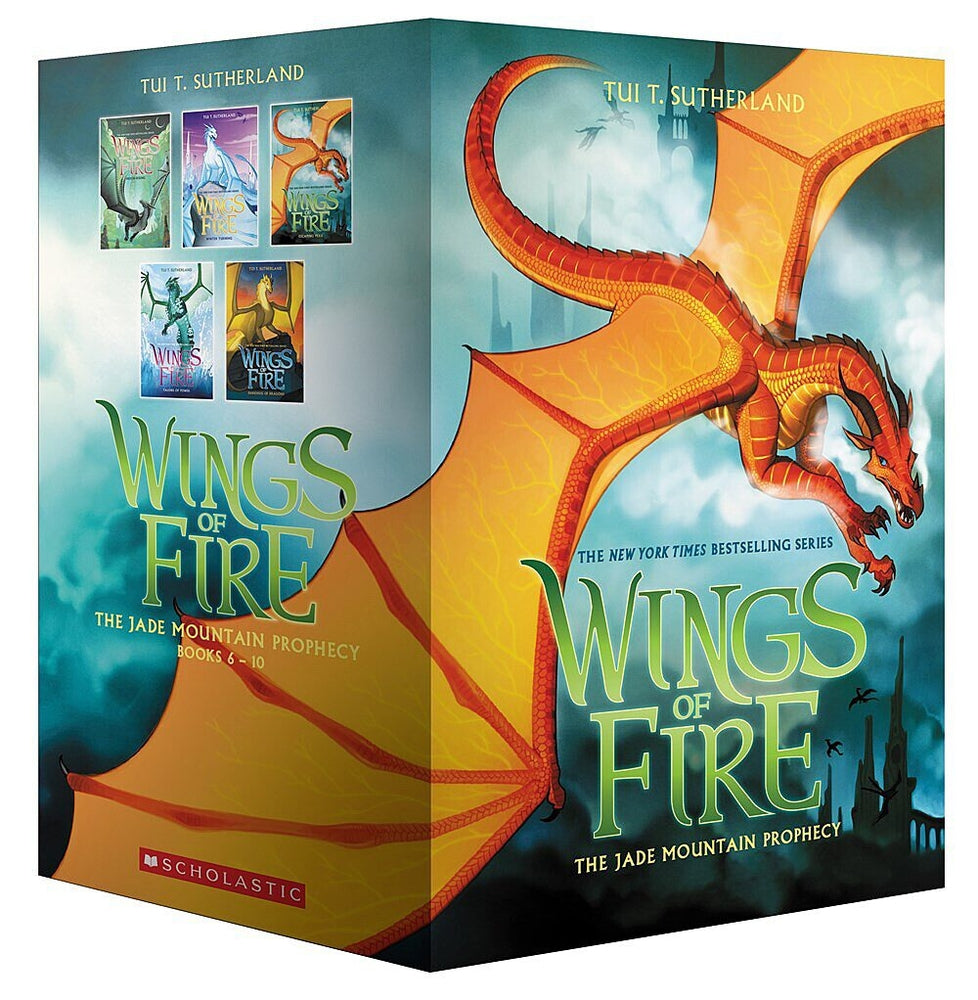 Book cover for Wings of Fire: The Jade Mountain Prophecy (Books 6-10)
