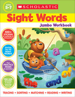 Book cover for Scholastic Sight Words Jumbo Workbook