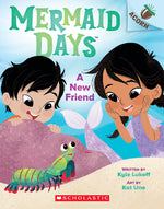 Book cover for A New Friend: An Acorn Book (Mermaid Days #3)