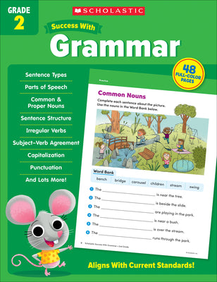 Book cover for Scholastic Success with Grammar Grade 2 Workbook