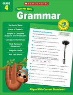 Book cover for Scholastic Success with Grammar Grade 4 Workbook