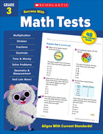 Book cover for Scholastic Success with Math Tests Grade 3 Workbook