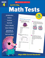 Book cover for Scholastic Success with Math Tests Grade 4 Workbook