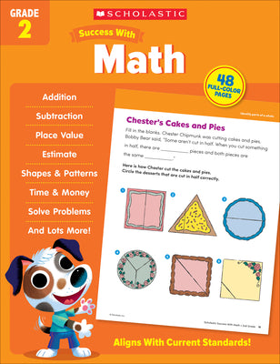 Book cover for Scholastic Success with Math Grade 2 Workbook