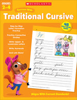 Book cover for Scholastic Success with Traditional Cursive Grades 2-4 Workbook