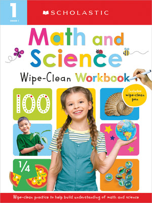 Book cover for First Grade Math/Science Wipe Clean Workbook: Scholastic Early Learners (Wipe Clean)