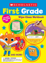 Book cover for Scholastic First Grade Wipe-Clean Workbook