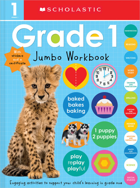 Book cover for First Grade Jumbo Workbook: Scholastic Early Learners (Jumbo Workbook)
