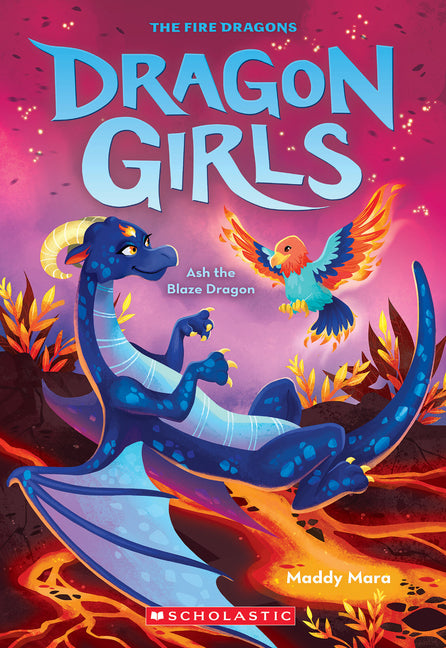 Book cover for Ash the Blaze Dragon (Dragon Girls #17)