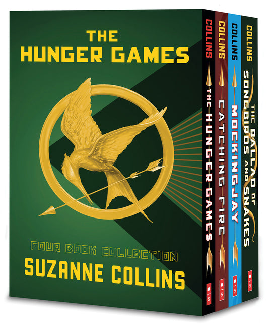 Book cover for Hunger Games 4-Book Paperback Box Set (the Hunger Games, Catching Fire, Mockingjay, the Ballad of Songbirds and Snakes)