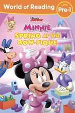 Book cover for World of Reading Disney Junior Minnie Spring at the Bow-Tique