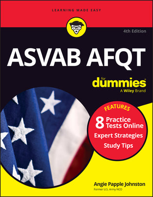 Book cover for ASVAB Afqt for Dummies: Book + 8 Practice Tests Online