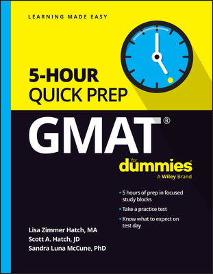 Book cover for GMAT 5-Hour Quick Prep for Dummies