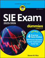 Book cover for Sie Exam 2025/2026 for Dummies (Securities Industry Essentials Exam Prep + Practice Tests & Flashcards Online)