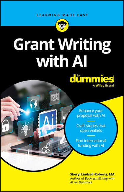 Book cover for Grant Writing with AI for Dummies