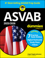 Book cover for 2025/2026 ASVAB for Dummies: Book + 7 Practice Tests, Flashcards, and Videos Online