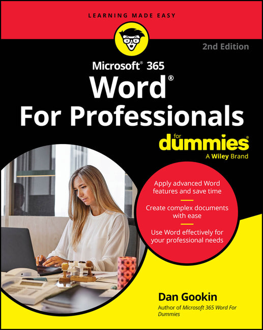Book cover for Microsoft 365 Word for Professionals for Dummies