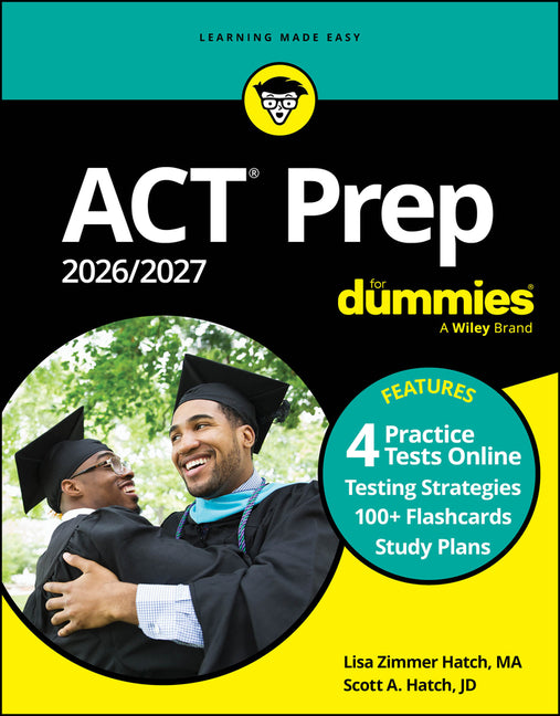 Book cover for ACT Prep 2026/2027 for Dummies: Book + 4 Practicetests & 100+ Flashcards Online